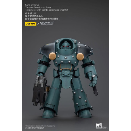 JoyToy - Figli di Horus - Squadra di Terminator Tartaros con Combi-Bolter e Chainfist 1/18 - WH40K