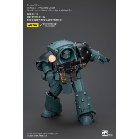 JoyToy - Figli di Horus - Squadra di Terminator Tartaros con Combi-Bolter e Chainfist 1/18 - WH40K