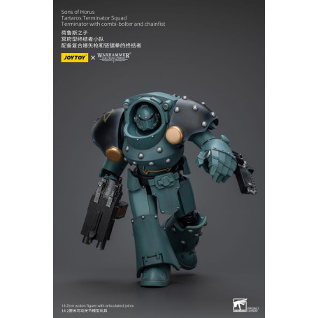 JoyToy - Figli di Horus - Squadra di Terminator Tartaros con Combi-Bolter e Chainfist 1/18 - WH40K