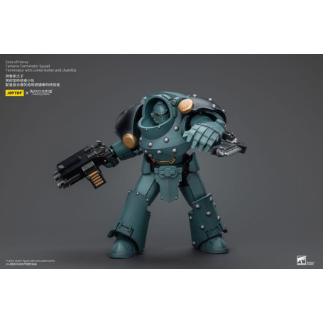 JoyToy - Figli di Horus - Squadra di Terminator Tartaros con Combi-Bolter e Chainfist 1/18 - WH40K