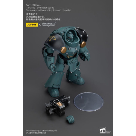 JoyToy - Figli di Horus - Squadra di Terminator Tartaros con Combi-Bolter e Chainfist 1/18 - WH40K