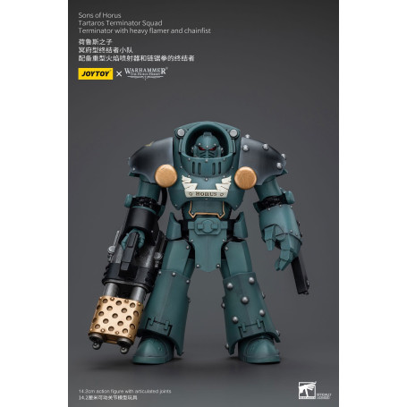 JoyToy - Figli di Horus - Squadra di Terminator Tartaros con lanciafiamme pesanti e pugno a catena 1/18 - WH40K