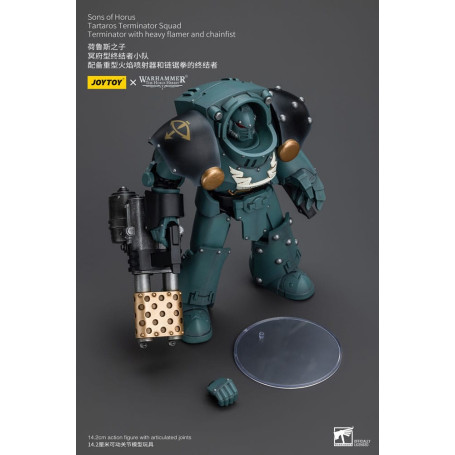 JoyToy - Figli di Horus - Squadra di Terminator Tartaros con lanciafiamme pesanti e pugno a catena 1/18 - WH40K