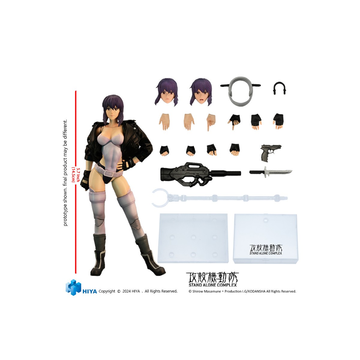 HIYA TOYS - Serie Exquisite Super - MOTOKO KUSANAGI 1/12 - Complesso stand alone GITS