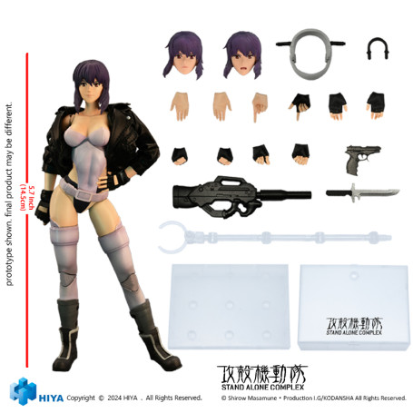 HIYA TOYS - Serie Exquisite Super - MOTOKO KUSANAGI 1/12 - Complesso stand alone GITS