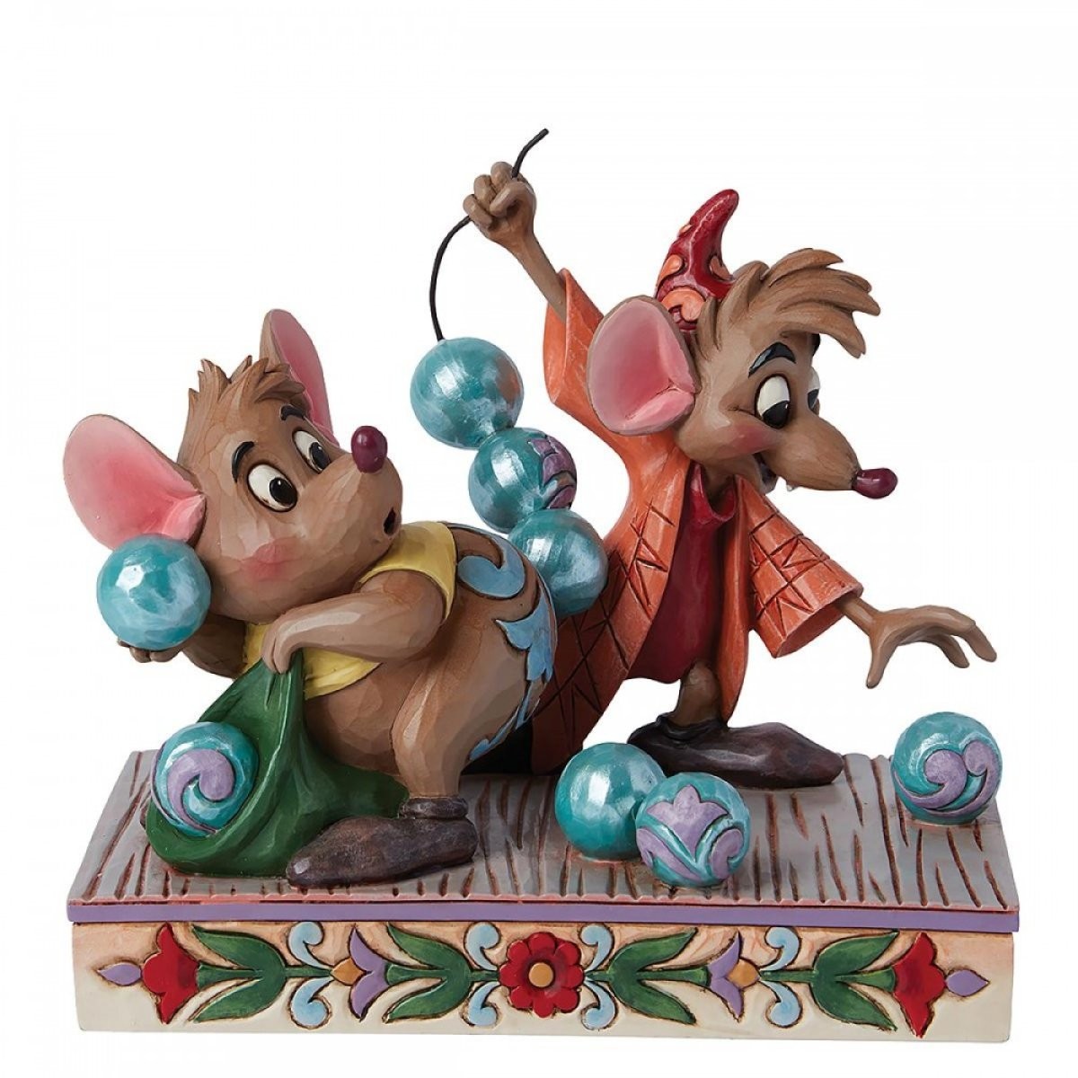 Enesco Disney - Cenerentola Jaq e Gus che infilano le perle - Tradizione di Jim Shore
