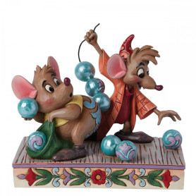 Enesco Disney - Cenerentola Jaq e Gus che infilano le perle - Tradizione di Jim Shore