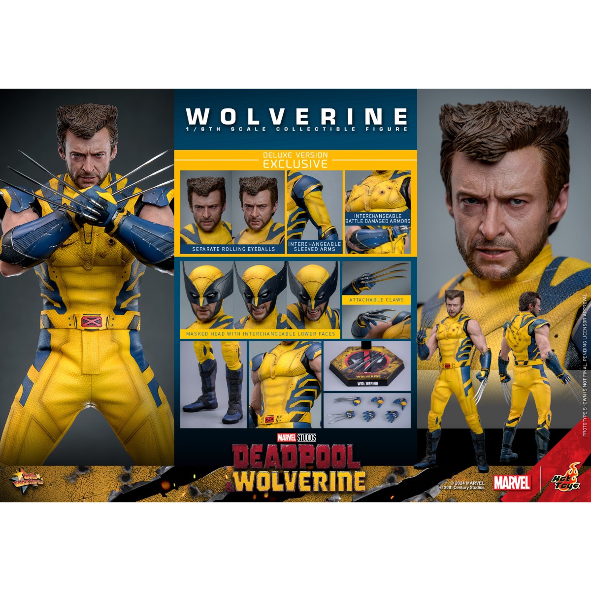 Hot Toys Marvel Deadpool e Wolverine - Wolverine MMS 1/6 Versione Deluxe