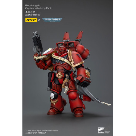 JoyToy Space Marines - Capitano degli Angeli del Sangue con Jump Pack - 1/18 - Warhammer 40K