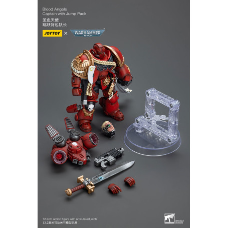 JoyToy Space Marines - Capitano degli Angeli del Sangue con Jump Pack - 1/18 - Warhammer 40K
