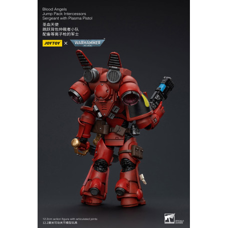 JoyToy Space Marines - Angeli del Sangue Jump Pack Sergente Intercessori con Pistola al Plasma - 1/18 - Warhammer 40K