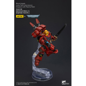 JoyToy Space Marines - Angeli del Sangue Jump Pack Sergente Intercessori con Pistola al Plasma - 1/18 - Warhammer 40K