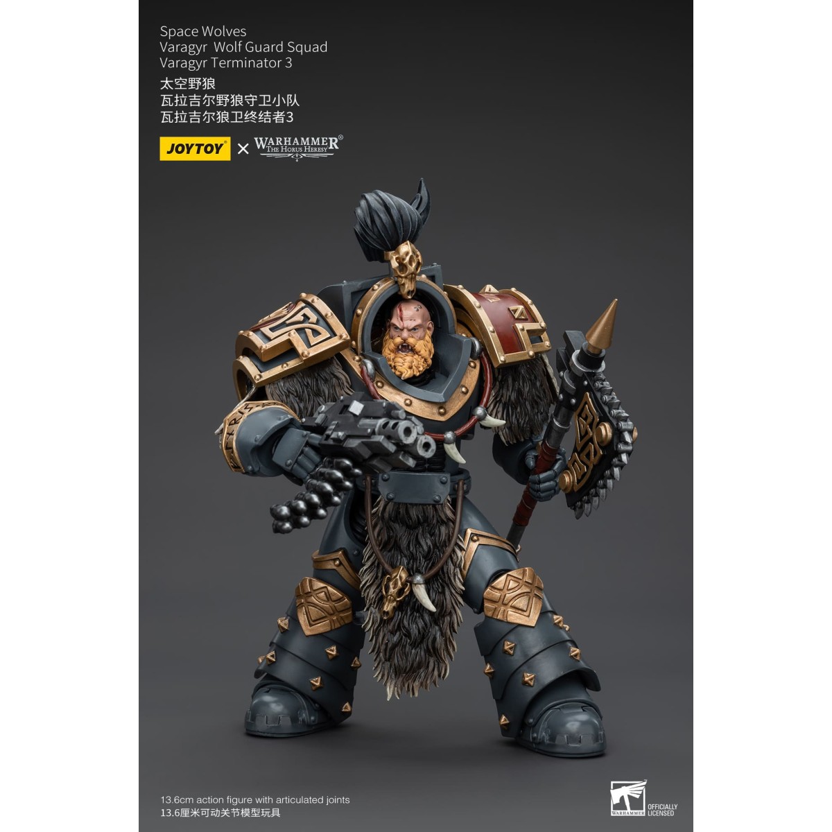 JoyToy Space Marine - Lupi Spaziali - Squadra della Guardia del Lupo Varagyr - Varagyr Terminator 3 1/18 - Warhammer 40K