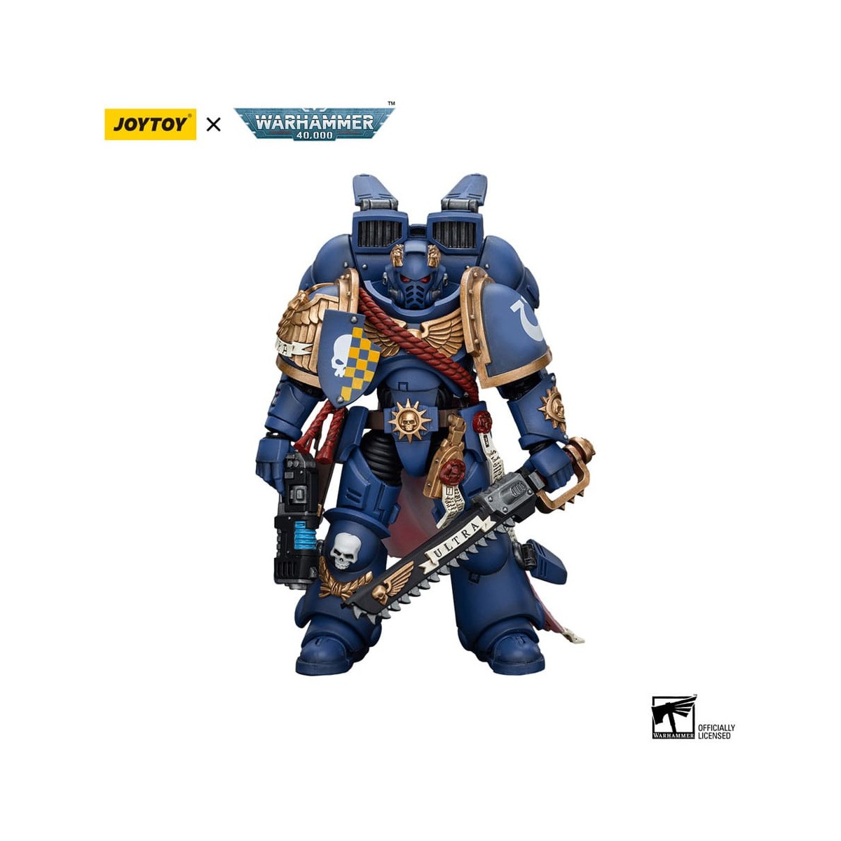 JoyToy - Space Marine - Ultramarines - Capitano con Jump Pack 1/18 - Warhammer 40K