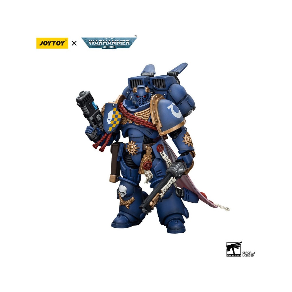 JoyToy - Space Marine - Ultramarines - Capitano con Jump Pack 1/18 - Warhammer 40K