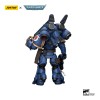 JoyToy - Space Marine - Ultramarines - Jump Pack Sergente Intercessori con pistola al plasma e spada di potenza 1/18
