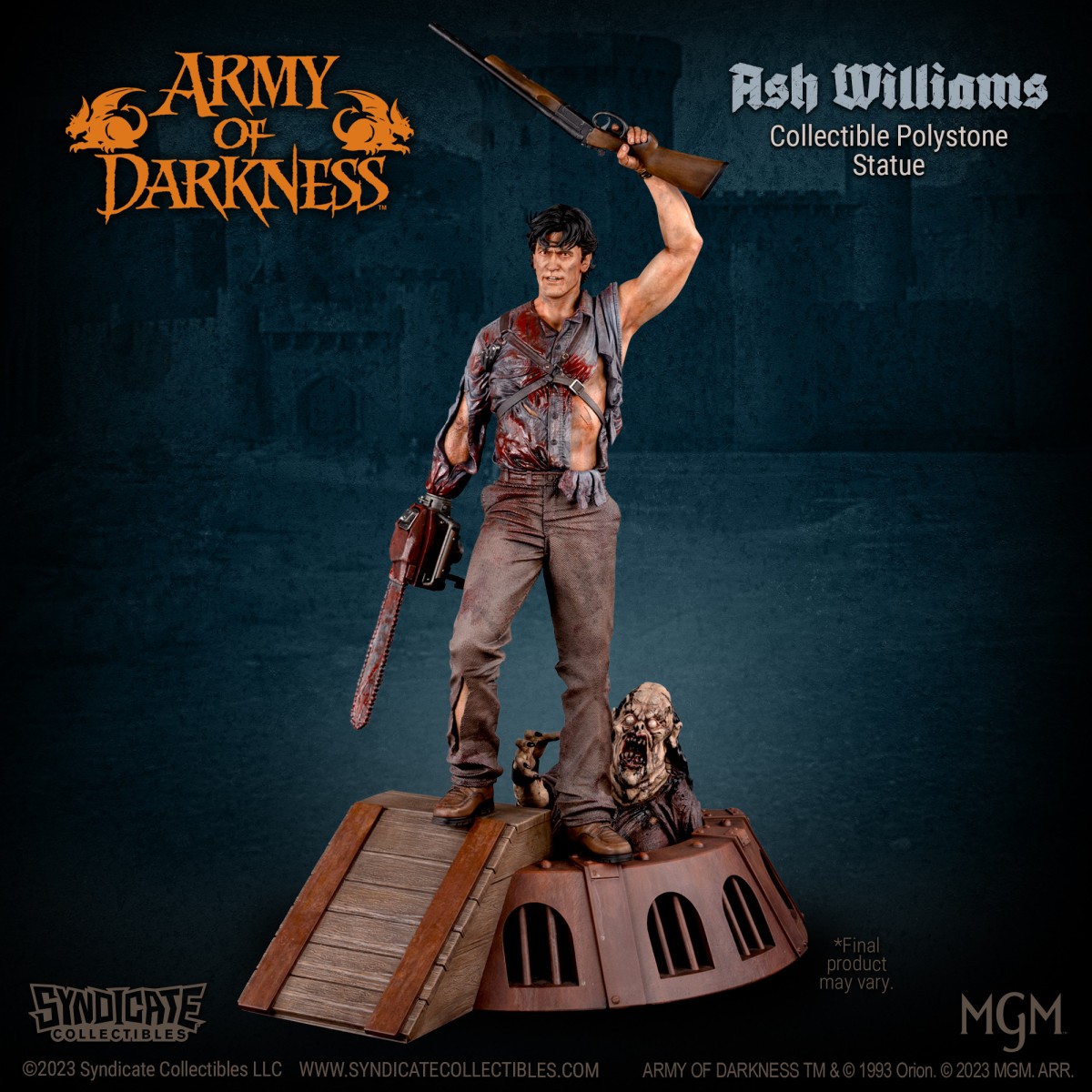 Syndicate Collectibles - Evil Dead Army of Darkness - Ash Williams Statua Premium 1/10 Edizione Apex