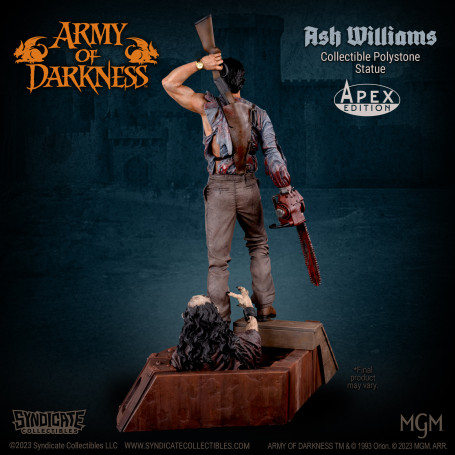 Syndicate Collectibles - Evil Dead Army of Darkness - Ash Williams Statua Premium 1/10 Edizione Apex