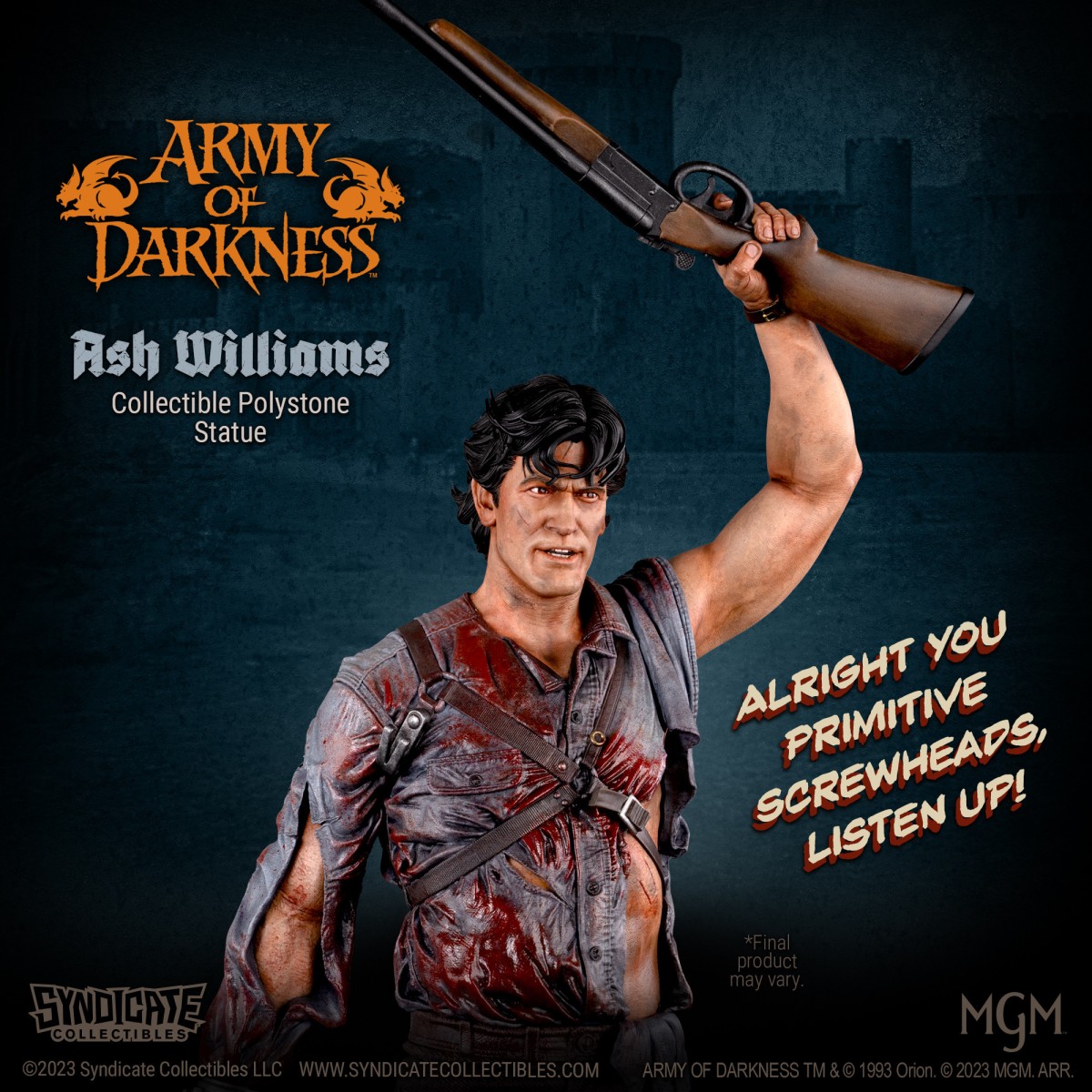 Syndicate Collectibles - Evil Dead Army of Darkness - Ash Williams Statua Premium 1/10 Edizione Apex