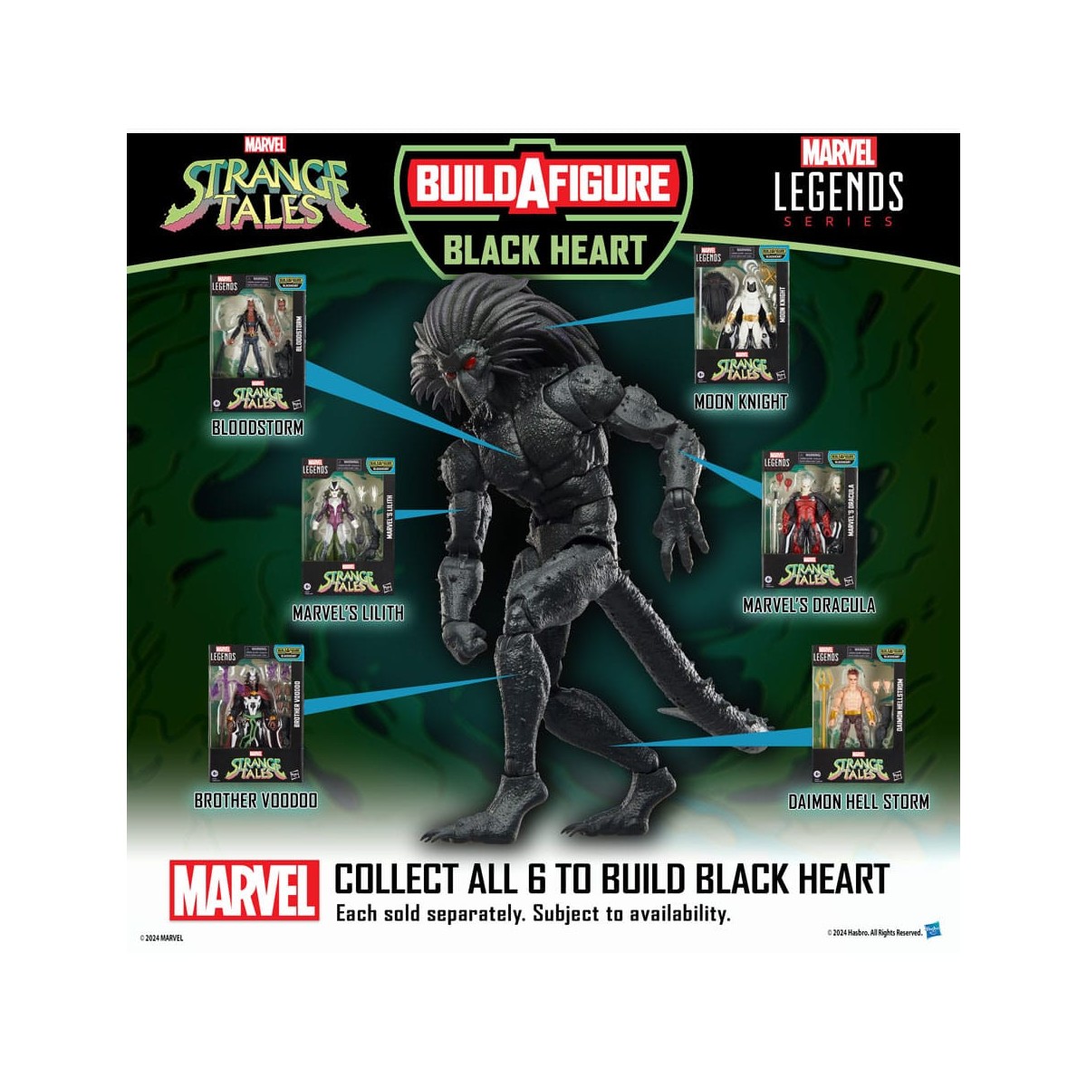 Marvel Legends Strange Tales - Moon Knight - Blackheart BAF