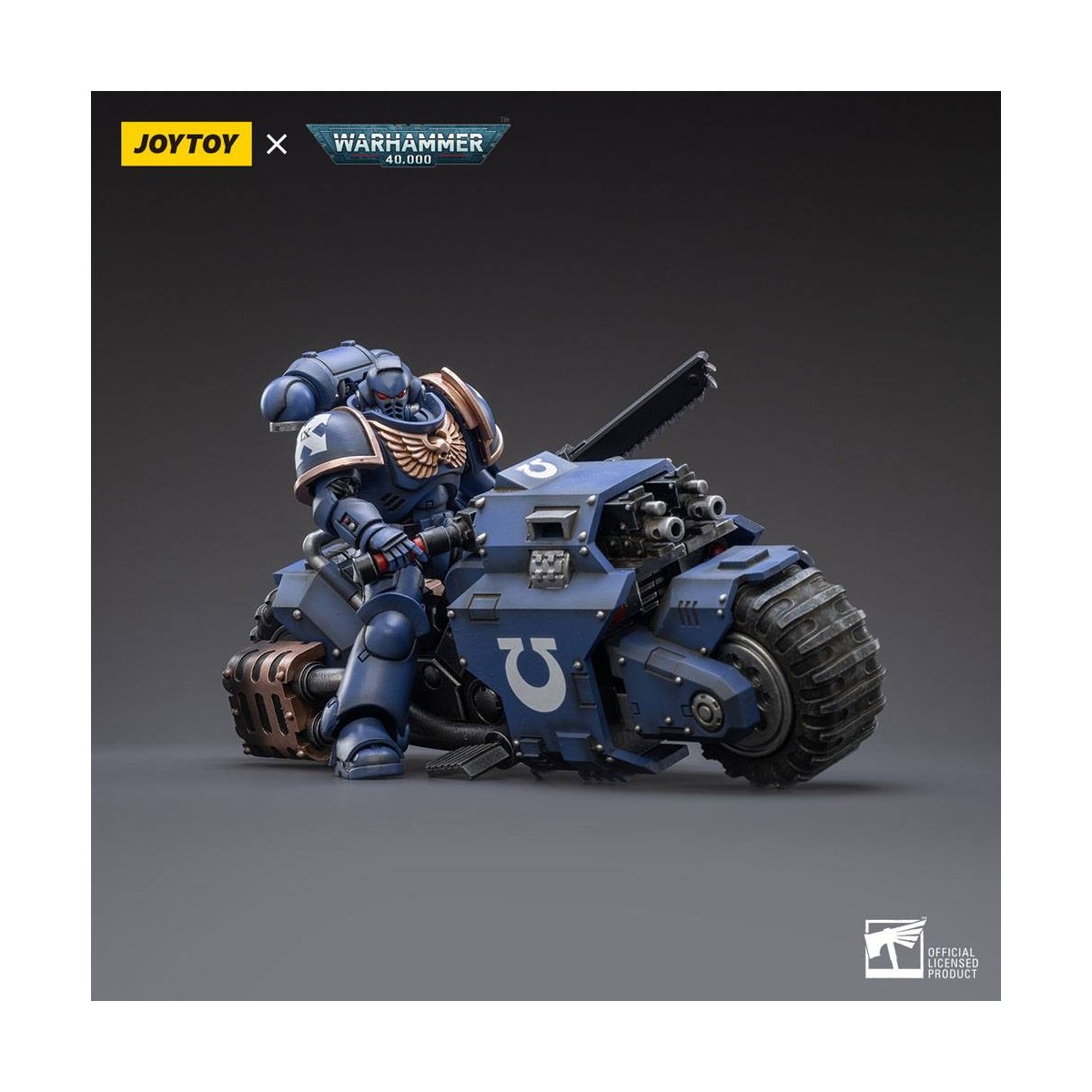 JoyToy Space Marine - Ultramarines - Outrider Bike 1/18 - Warhammer 40K
