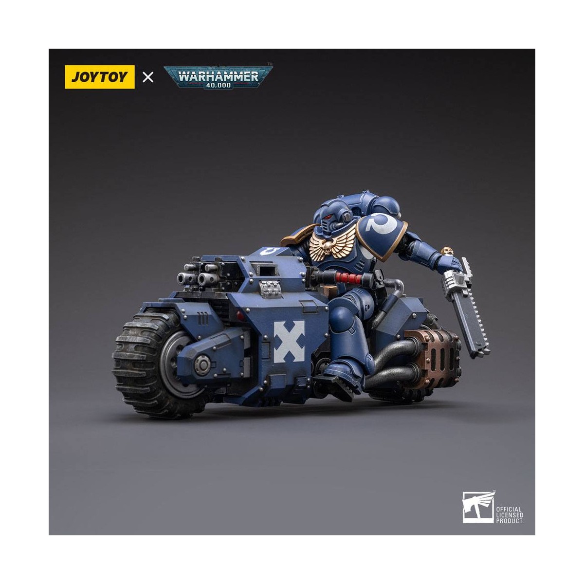 JoyToy Space Marine - Ultramarines - Outrider Bike 1/18 - Warhammer 40K