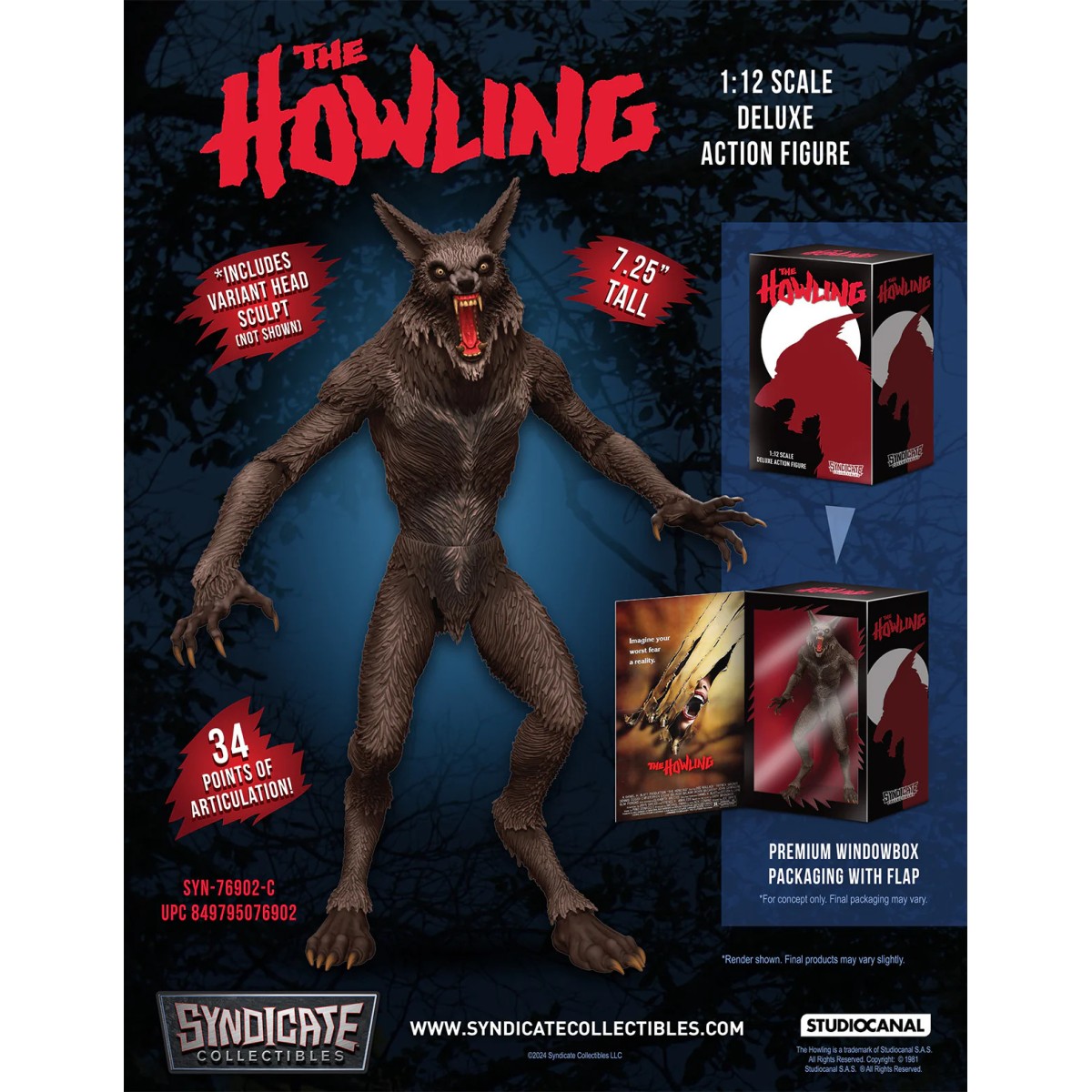 Syndicate Collectibles - L'ululato - Lupo mannaro 1/12