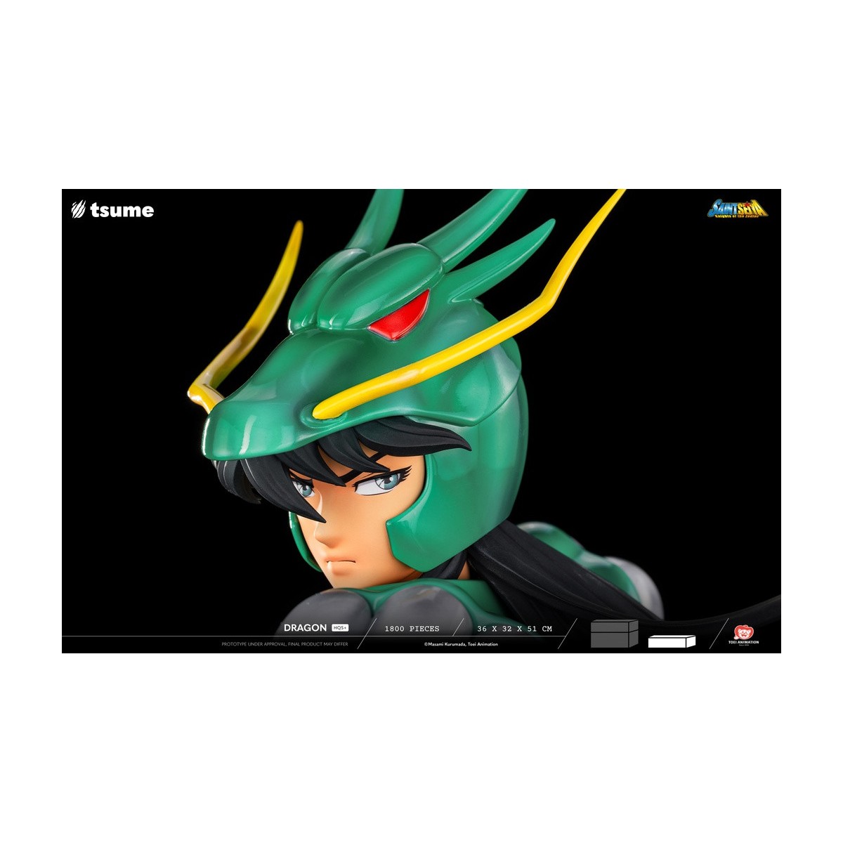 Statua di Tsume HQS+ Saint Seiya - Shiryu of the Dragon V.1 1/4