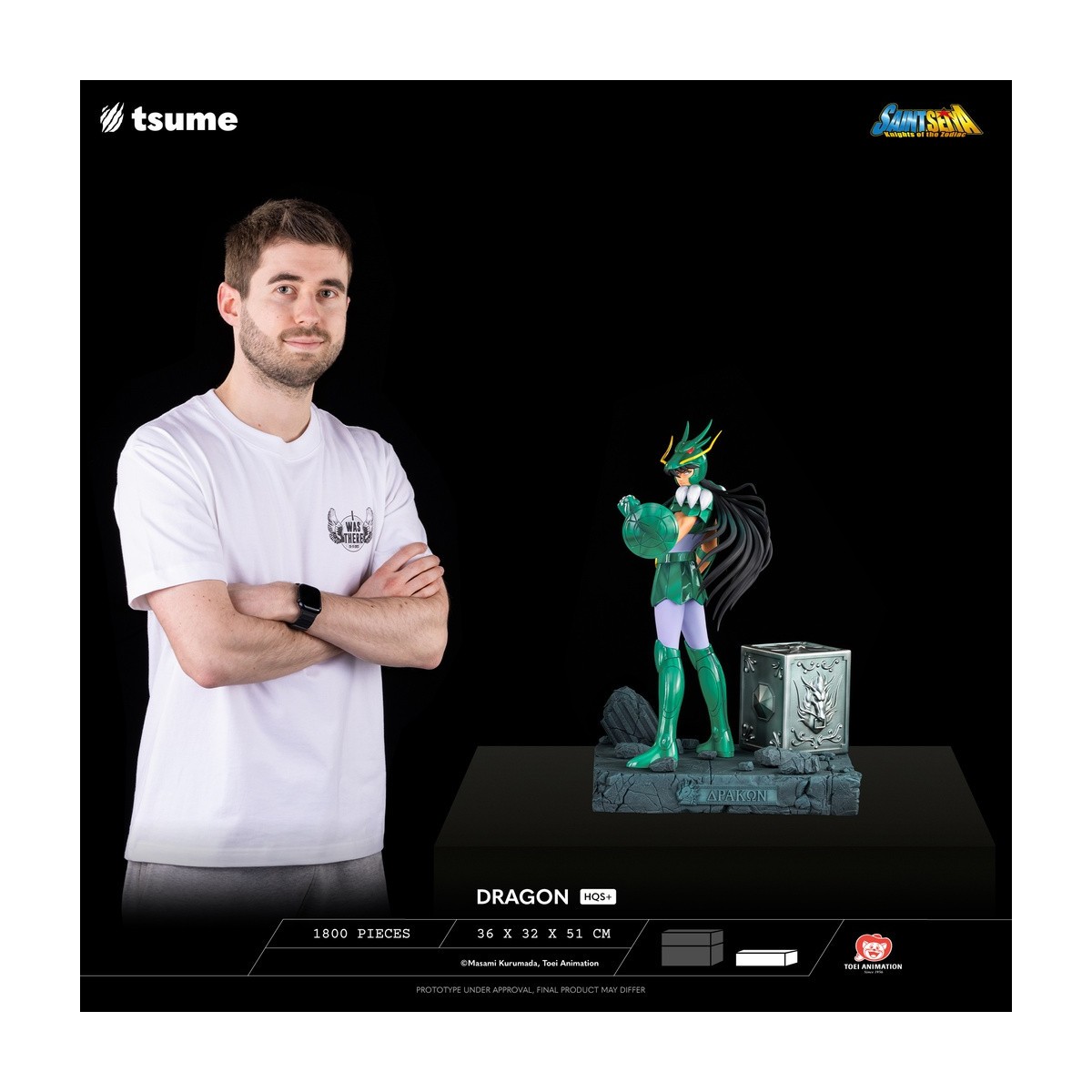 Statua di Tsume HQS+ Saint Seiya - Shiryu of the Dragon V.1 1/4