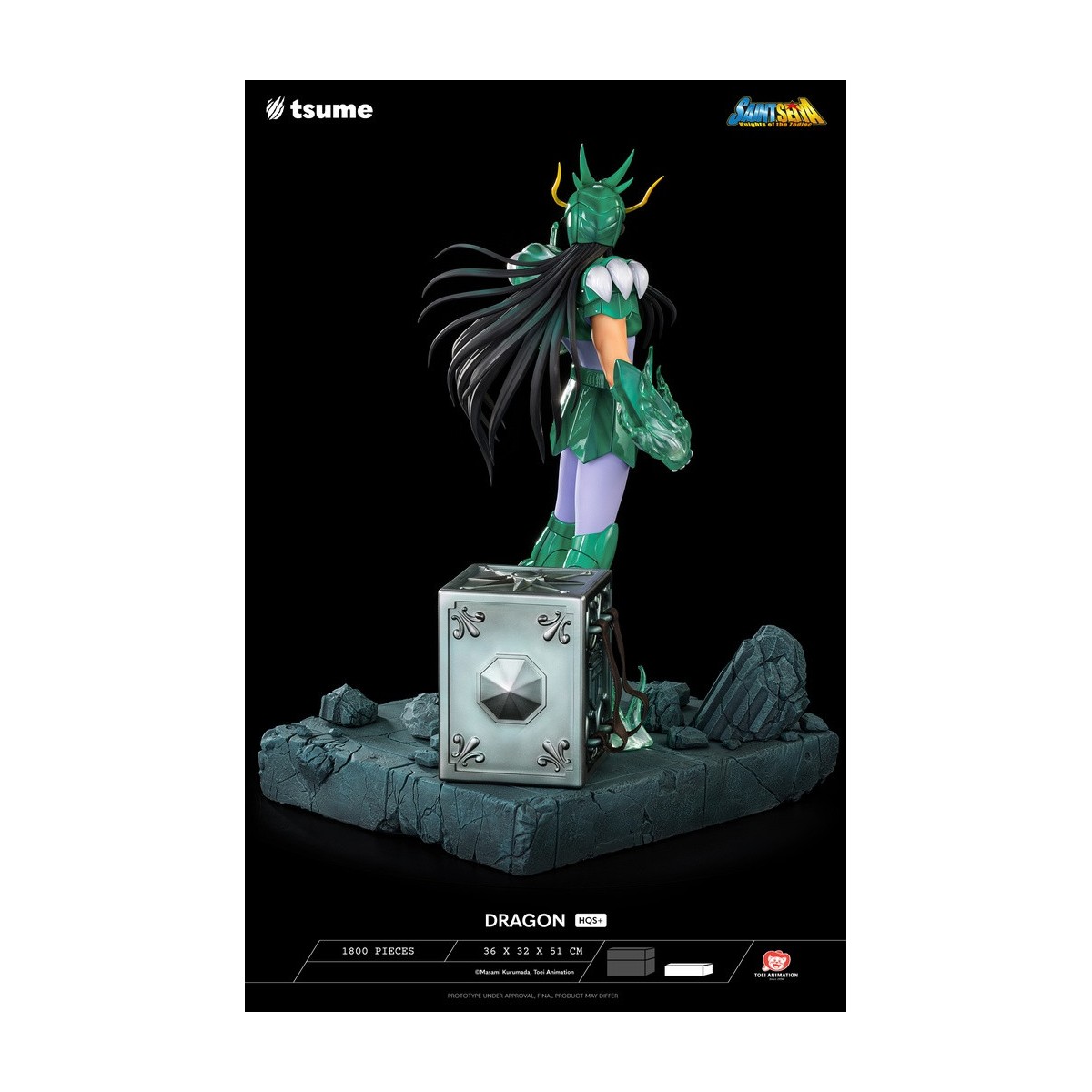 Statua di Tsume HQS+ Saint Seiya - Shiryu of the Dragon V.1 1/4