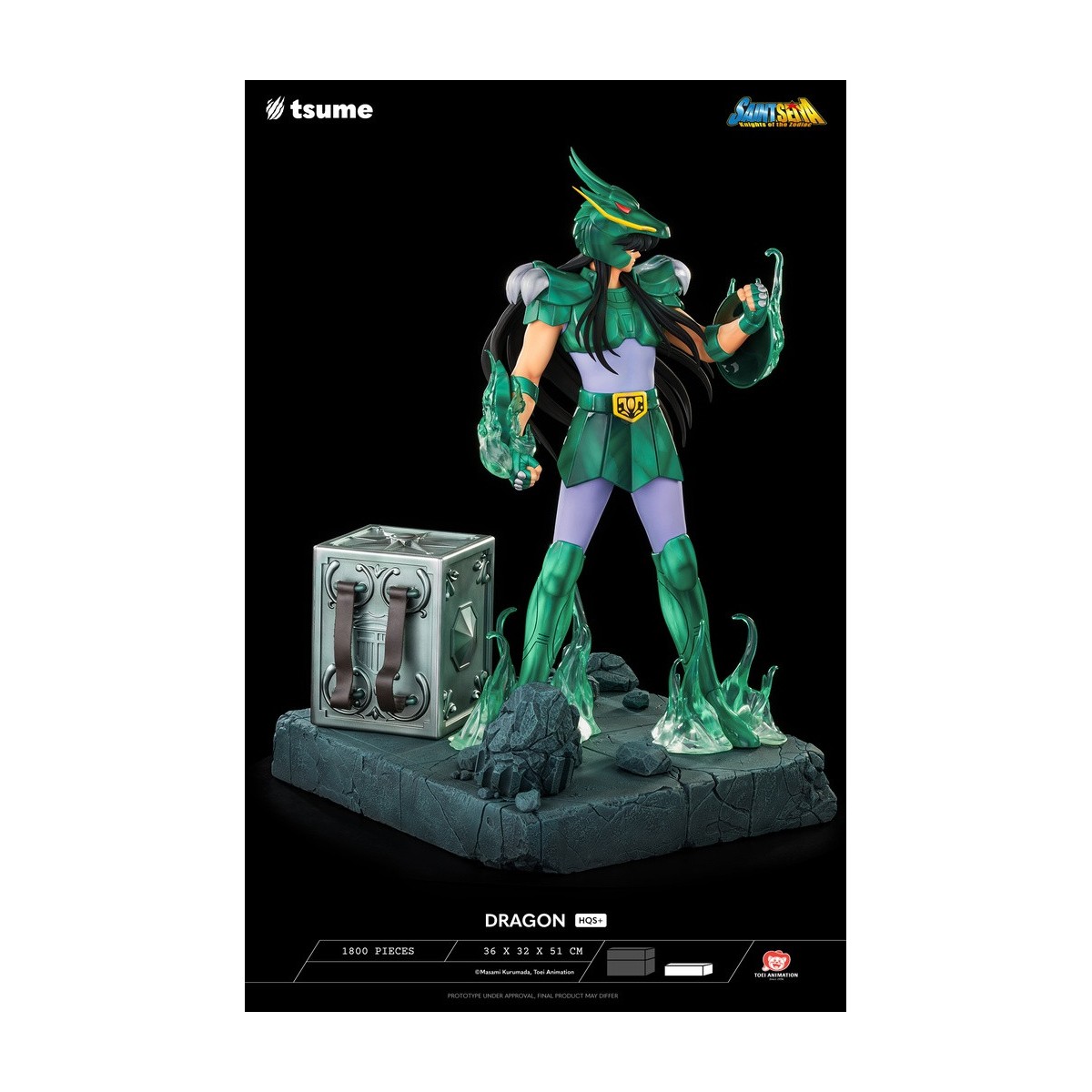 Statua di Tsume HQS+ Saint Seiya - Shiryu of the Dragon V.1 1/4