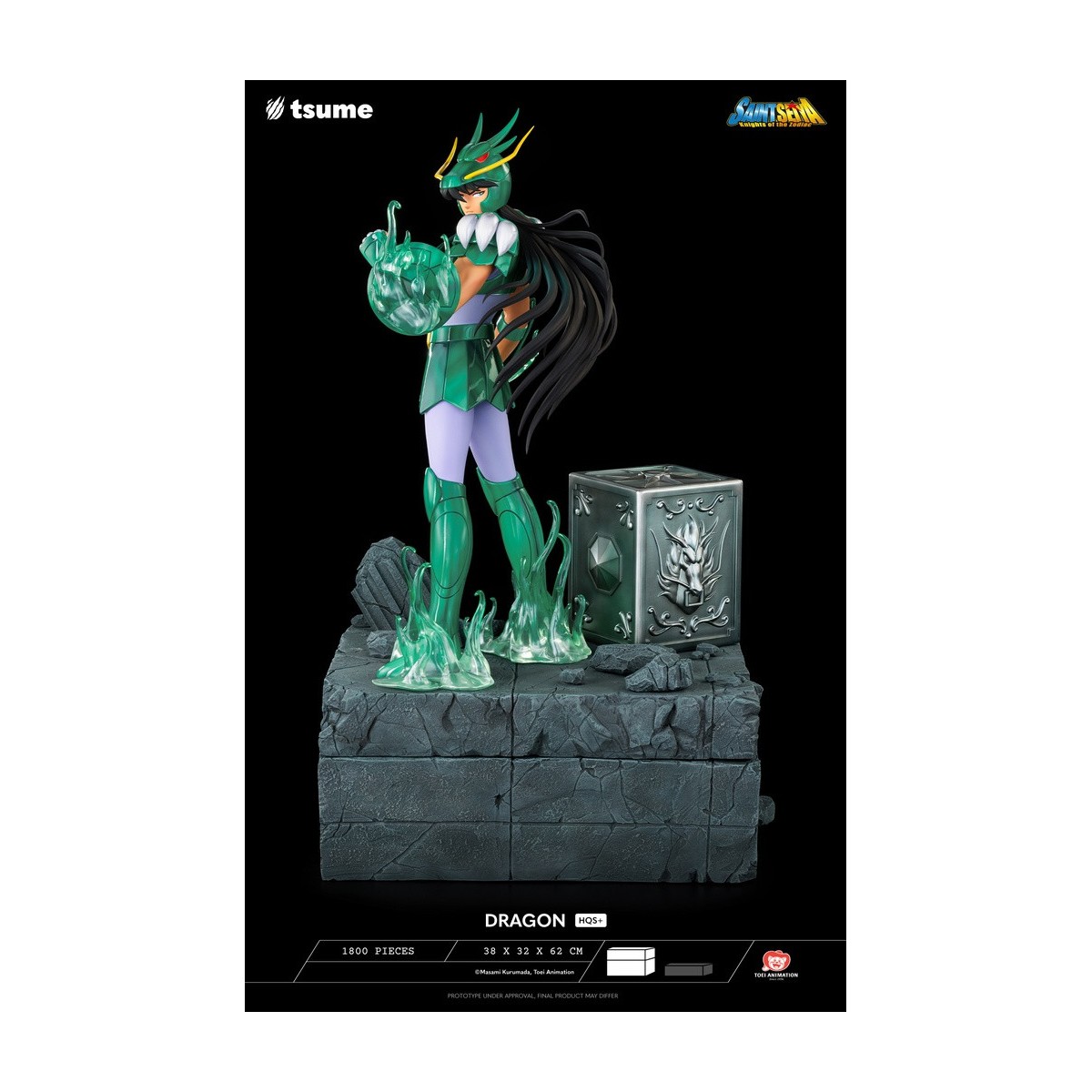 Statua di Tsume HQS+ Saint Seiya - Shiryu of the Dragon V.1 1/4