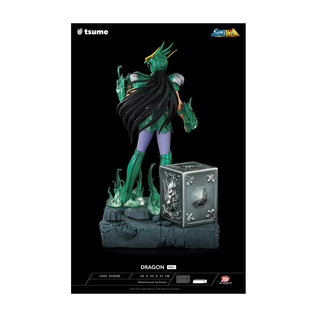 Statua di Tsume HQS+ Saint Seiya - Shiryu of the Dragon V.1 1/4