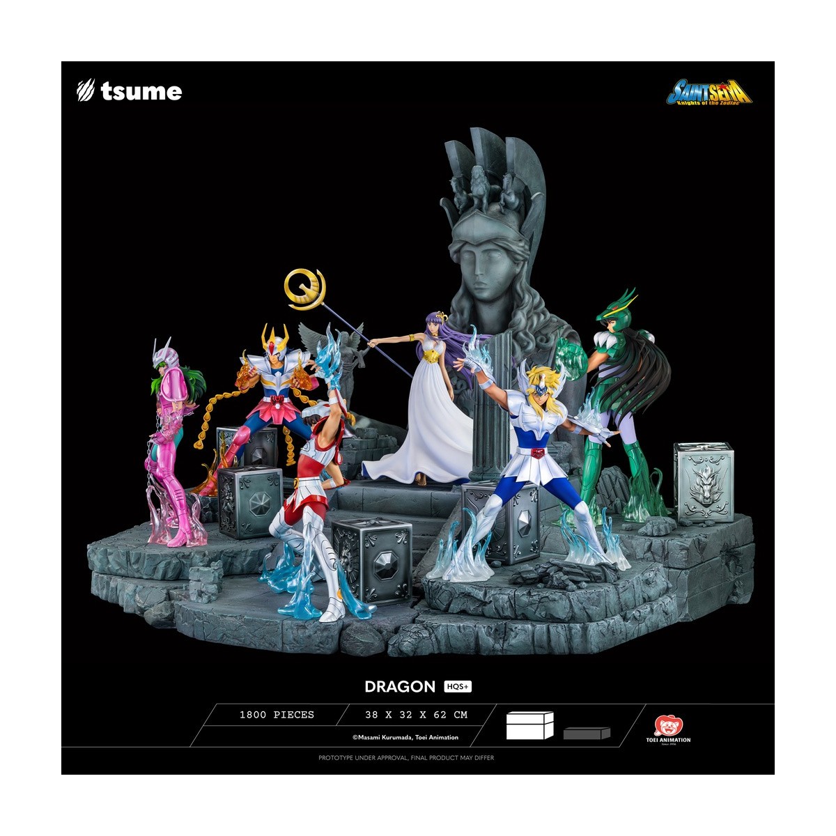 Statua di Tsume HQS+ Saint Seiya - Shiryu of the Dragon V.1 1/4