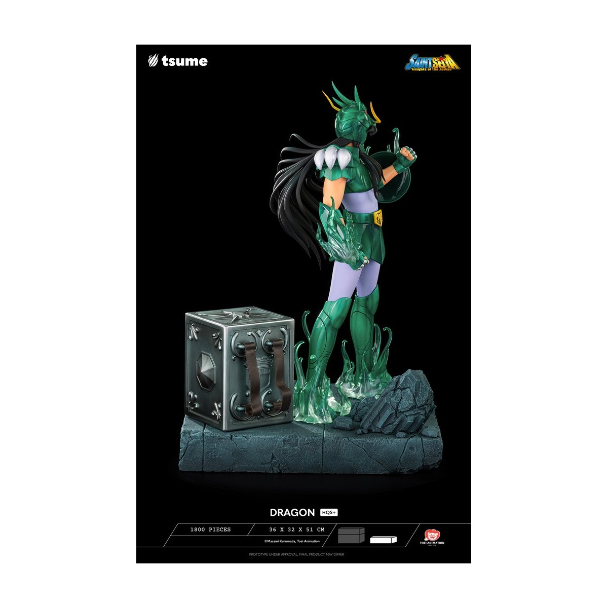 Statua di Tsume HQS+ Saint Seiya - Shiryu of the Dragon V.1 1/4