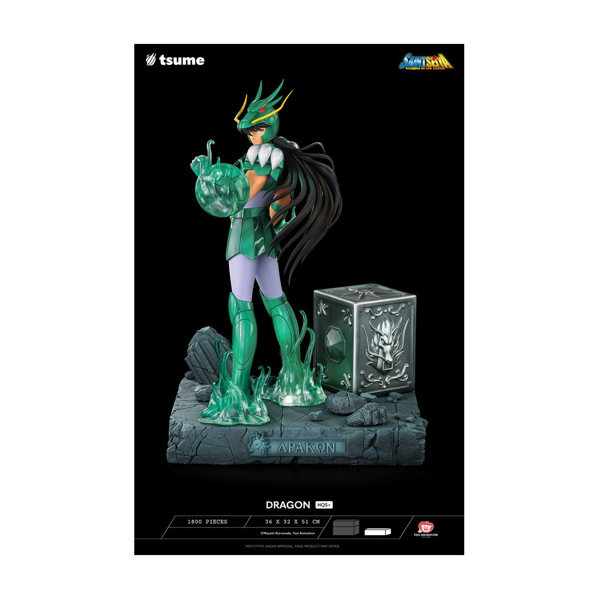 Statua di Tsume HQS+ Saint Seiya - Shiryu of the Dragon V.1 1/4