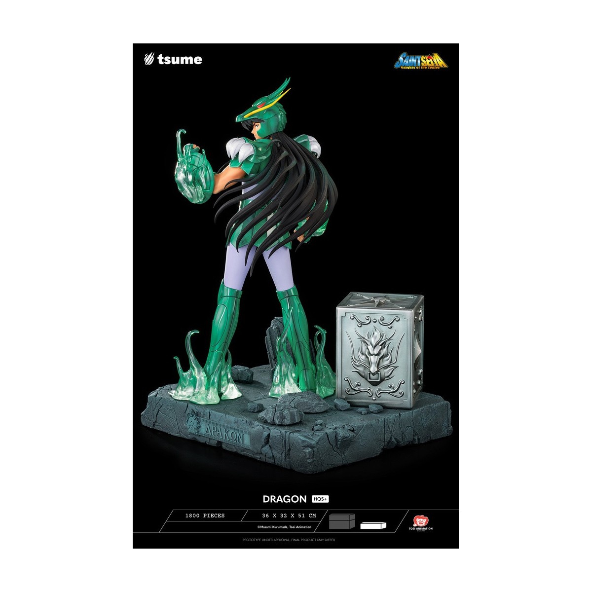 Statua di Tsume HQS+ Saint Seiya - Shiryu of the Dragon V.1 1/4