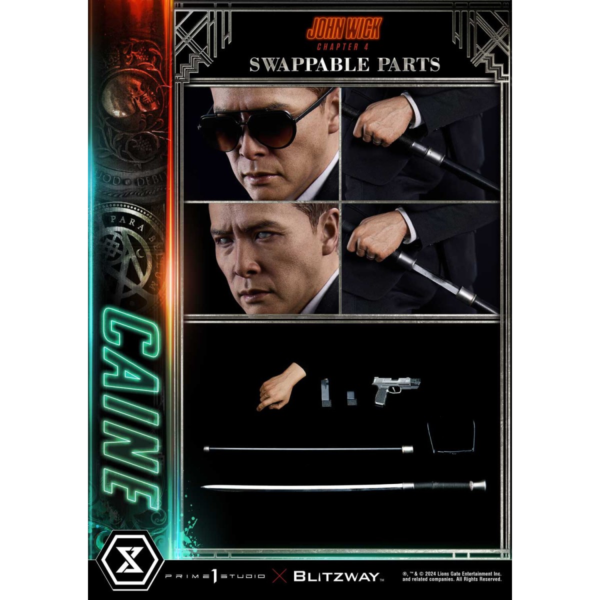 Prime 1 Studio - John Wick Capitolo 4 Serie Masterline Premium Ultimate 1/4 Caine Versione Deluxe