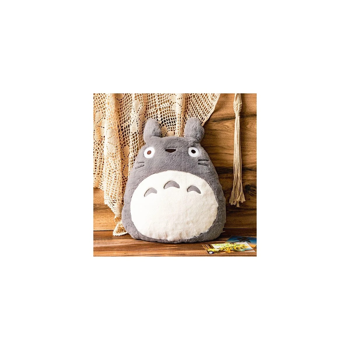 Cuscino Maison Ghibli Nakayoshi Totoro Grigio - Il mio vicino Totoro