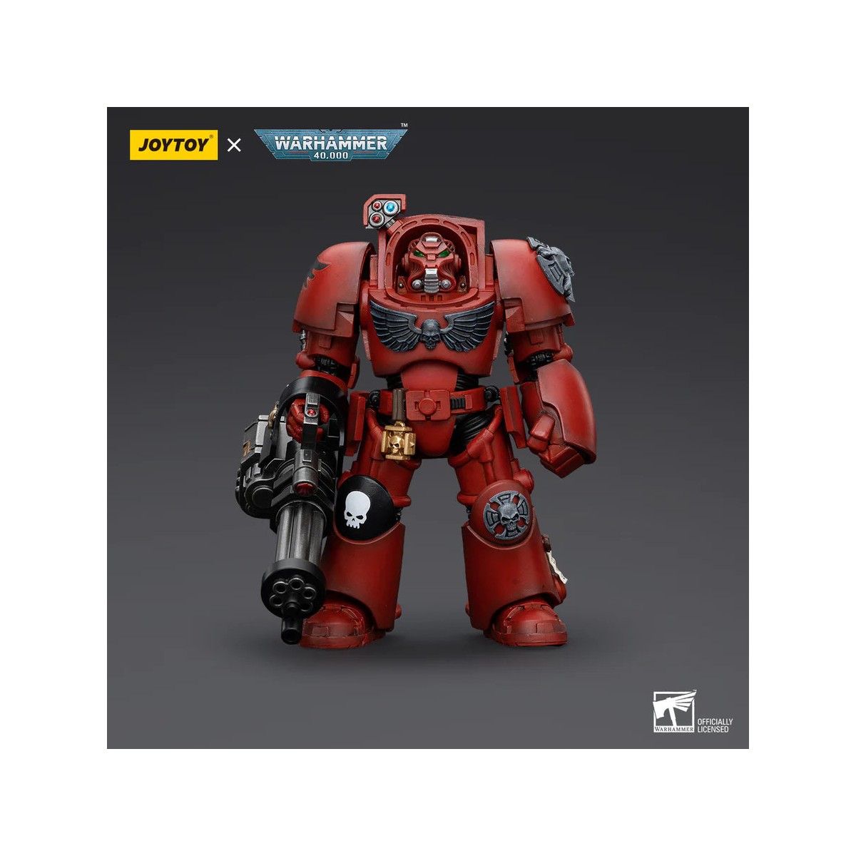 JoyToy Space Marines - Squadra Terminator degli Angeli del Sangue - Terminator con canone d'assalto 1/18 - Warhammer 40K