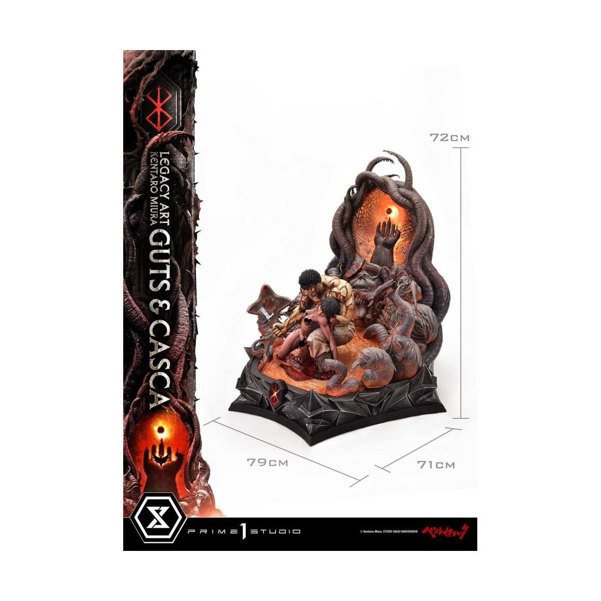 Prime 1 Studio Berserk - Statua di Kentaro Miura Legacy Art Berserker GUTS & CASCA in scala 1/6