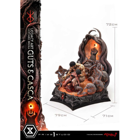 Prime 1 Studio Berserk - Statua di Kentaro Miura Legacy Art Berserker GUTS & CASCA in scala 1/6