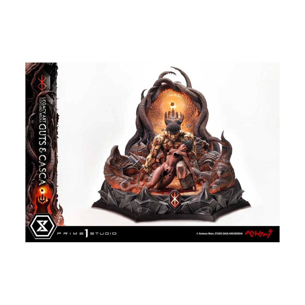 Prime 1 Studio Berserk - Statua di Kentaro Miura Legacy Art Berserker GUTS & CASCA in scala 1/6