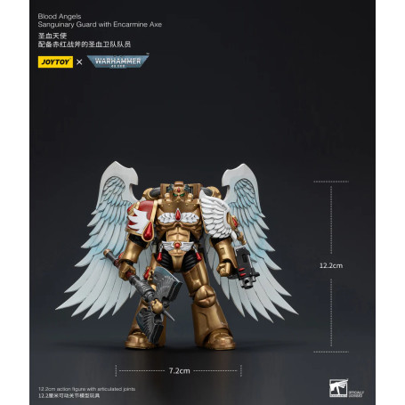 JoyToy Space Marines - Guardia Sanguinaria degli Angeli del Sangue - Guardia Sanguinaria con Ascia 1/18 - Warhammer 40K