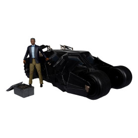 Mc Farlane - Multiverso DC - Bicchiere con etichetta dorata Lucius Fox 1/12 (Il Cavaliere Oscuro)