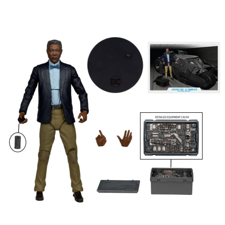 Mc Farlane - Multiverso DC - Bicchiere con etichetta dorata Lucius Fox 1/12 (Il Cavaliere Oscuro)