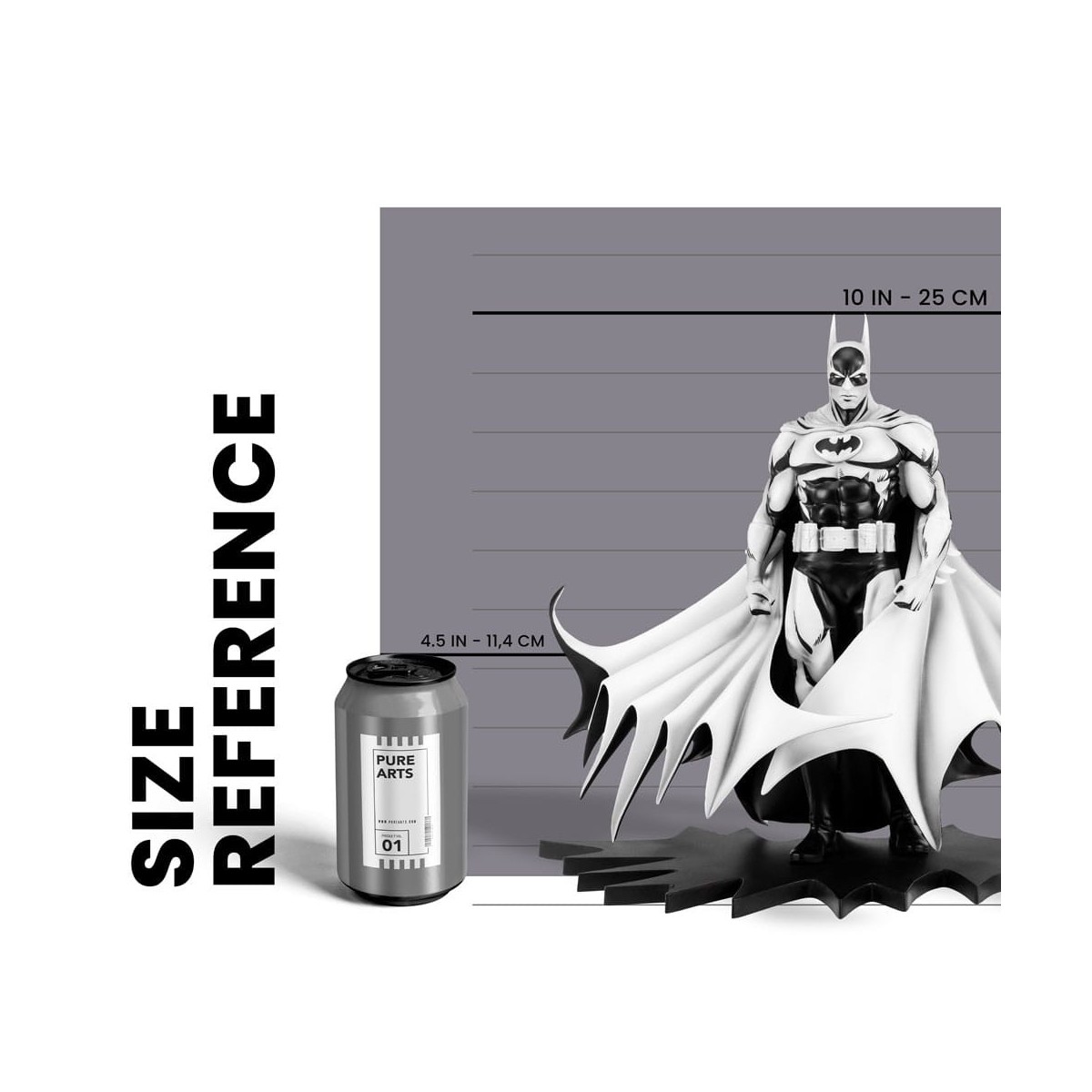 Pure Arts - Statuetta PX - Batman versione bianca e nera 1/8