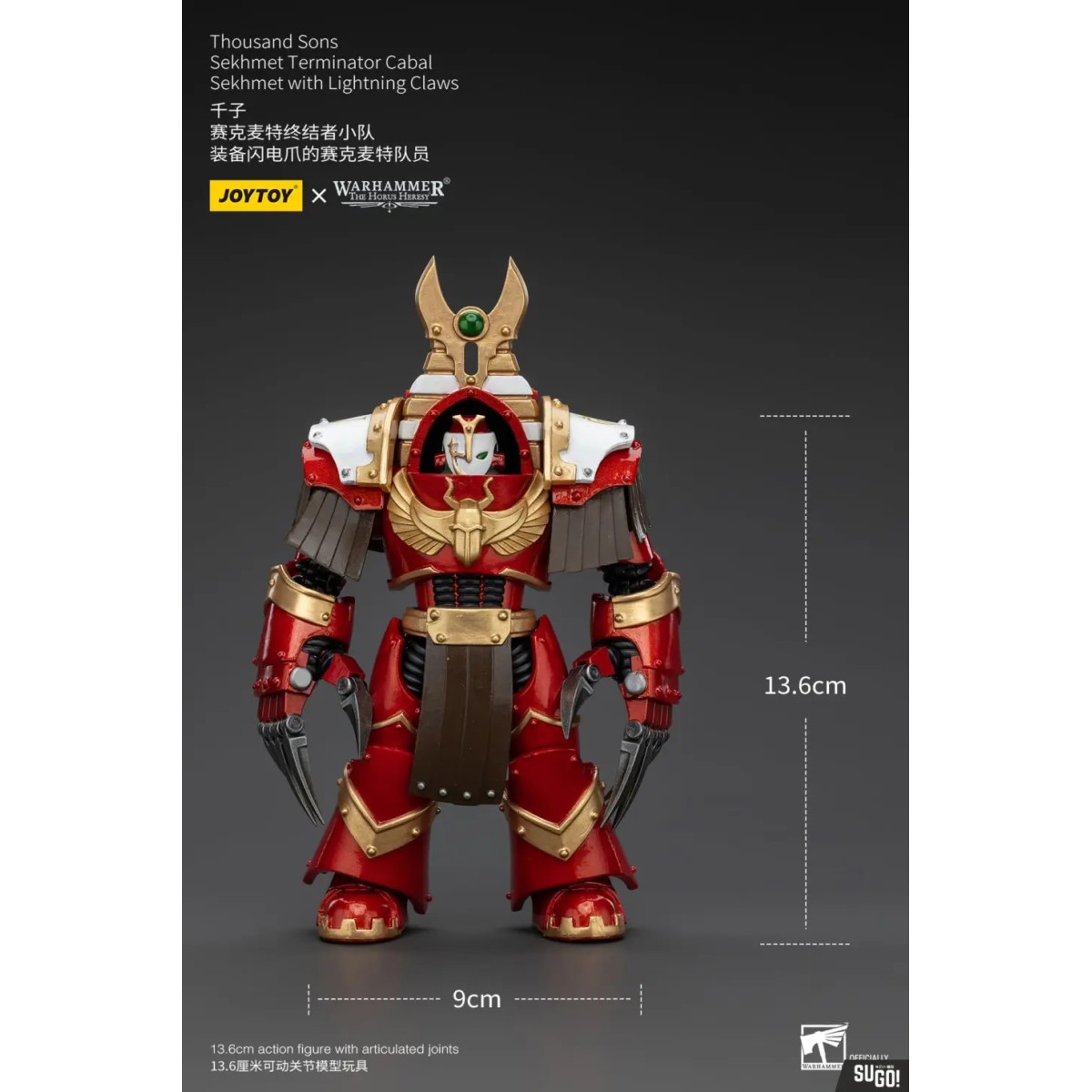 JoyToy Space Marine - Mille figli Sekhmet Terminator Cabal - Sekhmet con artigli fulminanti - L'Eresia di Horus