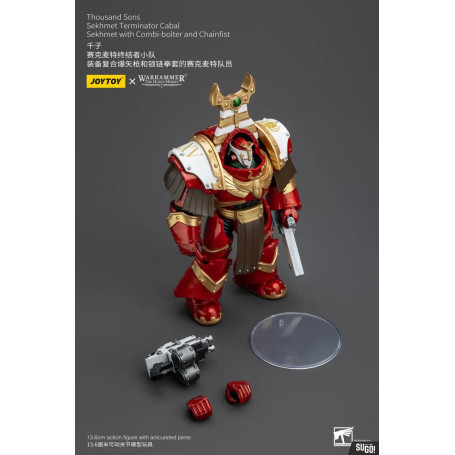 JoyToy Space Marine - Mille figli Sekhmet Terminator Cabal - Sekhmet con mitragliatrice e pugno a catena - L'Eresia di Horus