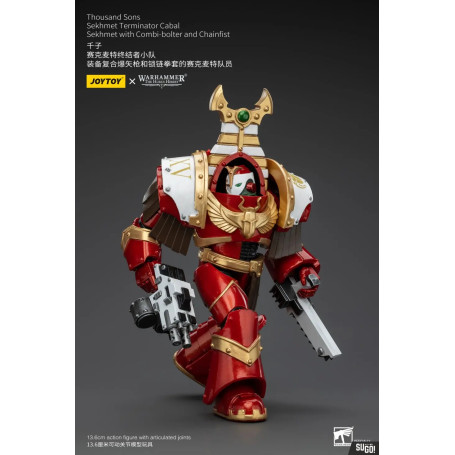 JoyToy Space Marine - Mille figli Sekhmet Terminator Cabal - Sekhmet con mitragliatrice e pugno a catena - L'Eresia di Horus